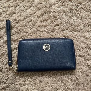 Michael Kors Navy Wristlet